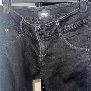 Hudson Black Studded Jeans